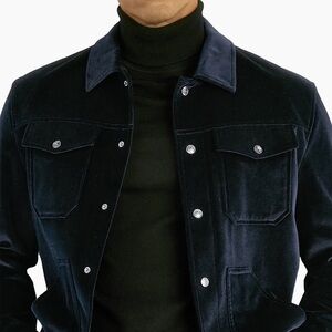 Reiss Men's Dark Velvet Jacket